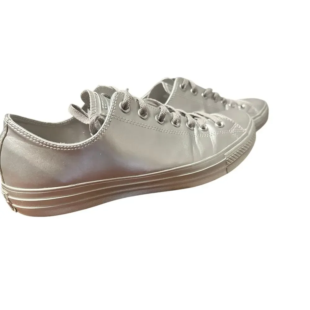 Converse Chuck Taylor All Star Ox Metallic Silver 157663C Mens sneakers size 12 - Picture 4 of 10